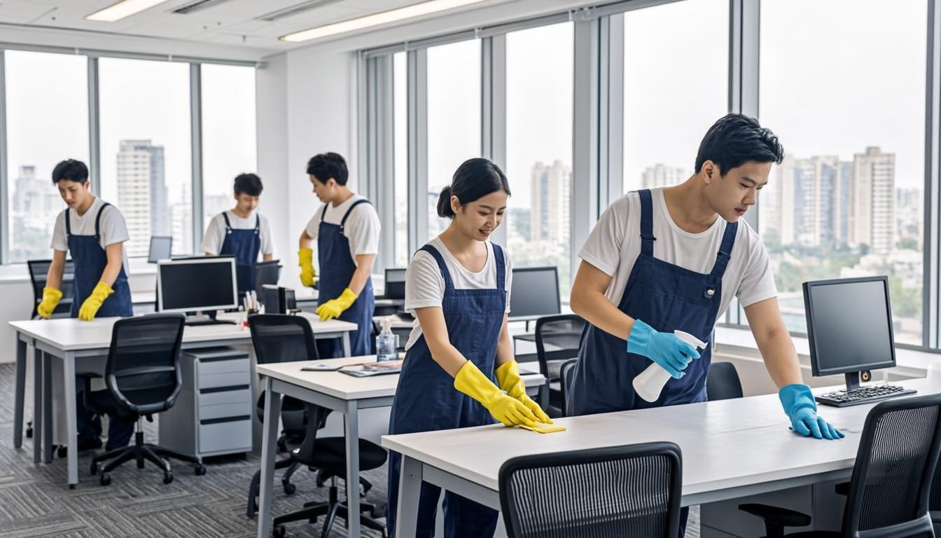 Unser Reinigungsteam bei der Arbeit